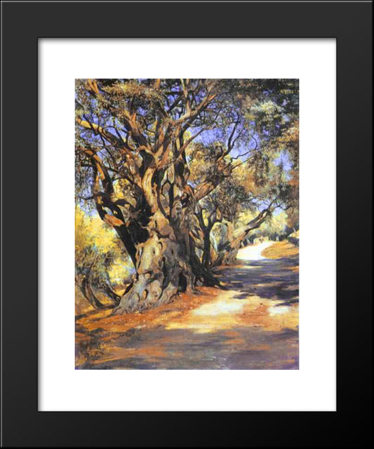 Road From Rome To Albano 20x24 Black Modern Wood Framed Art Print Poster by Siemiradzki, Henryk