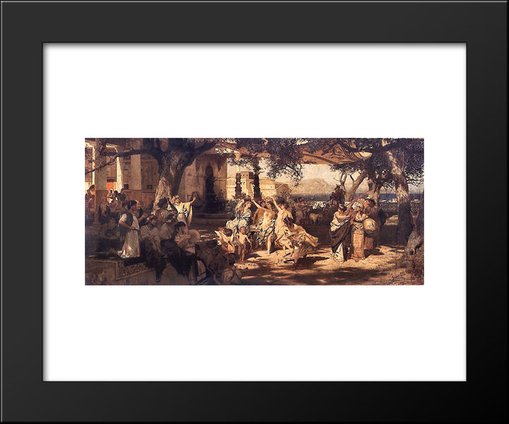 The Judgement Of Paris 20x24 Black Modern Wood Framed Art Print Poster by Siemiradzki, Henryk