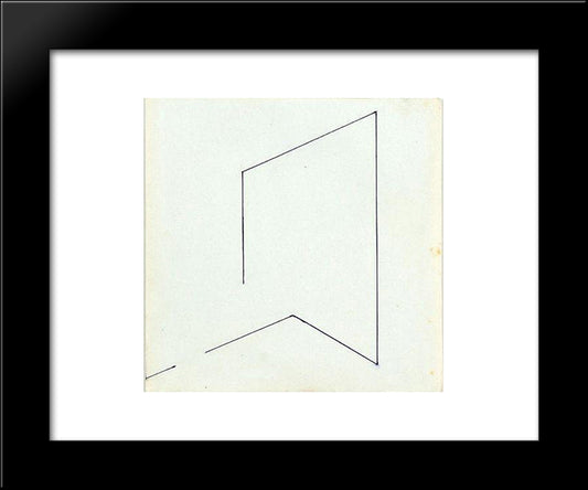 58 - 1977 20x24 Black Modern Wood Framed Art Print Poster by Stazewski, Henryk