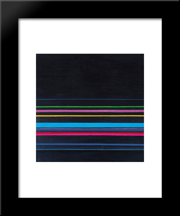 Composition No. 3 20x24 Black Modern Wood Framed Art Print Poster by Stazewski, Henryk