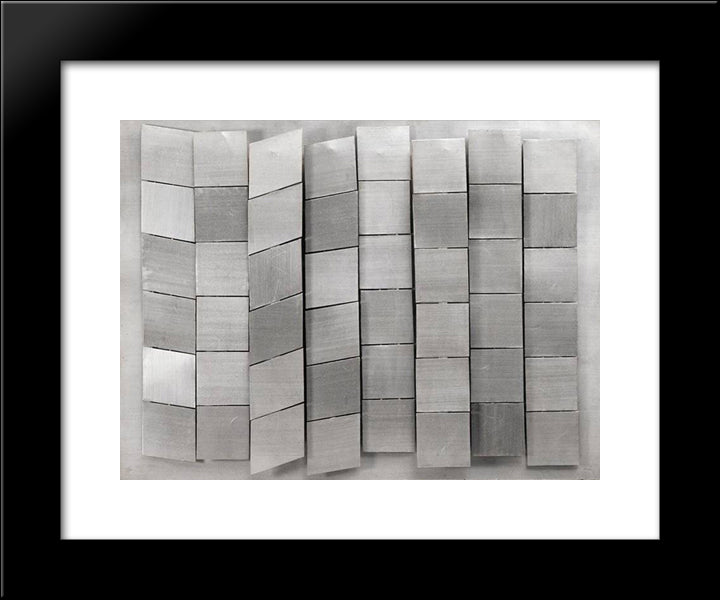 Untitled 20x24 Black Modern Wood Framed Art Print Poster by Stazewski, Henryk