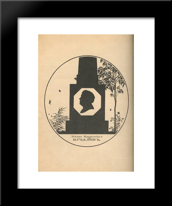 Cover Of 'Three Fables Of Krylov' 20x24 Black Modern Wood Framed Art Print Poster by Narbut, Heorhiy