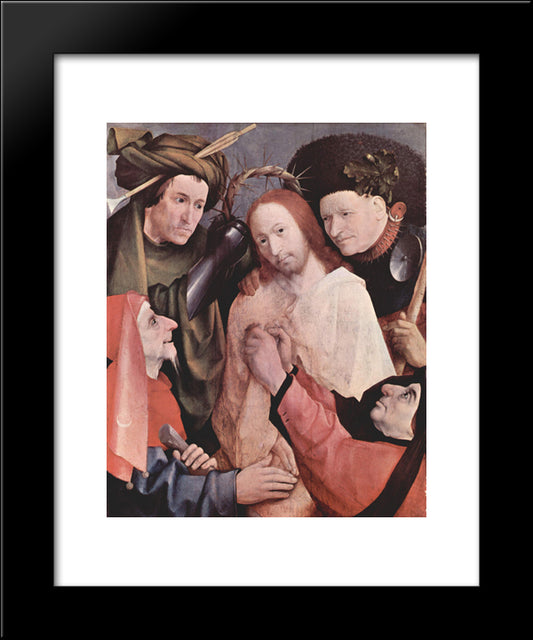 Crowned With Thorns 20x24 Black Modern Wood Framed Art Print Poster by Bosch, Hieronymus