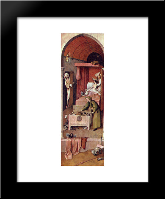 Death And The Miser 20x24 Black Modern Wood Framed Art Print Poster by Bosch, Hieronymus