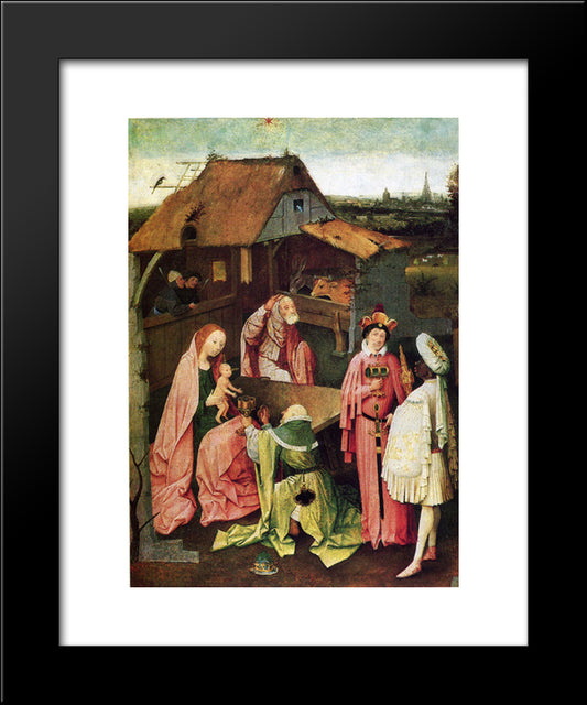 Epiphany 20x24 Black Modern Wood Framed Art Print Poster by Bosch, Hieronymus
