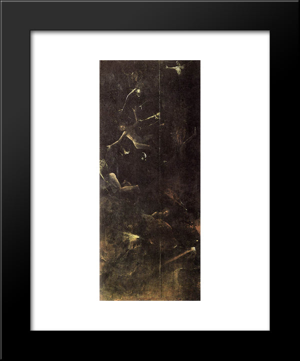 Fall Of The Damned 20x24 Black Modern Wood Framed Art Print Poster by Bosch, Hieronymus