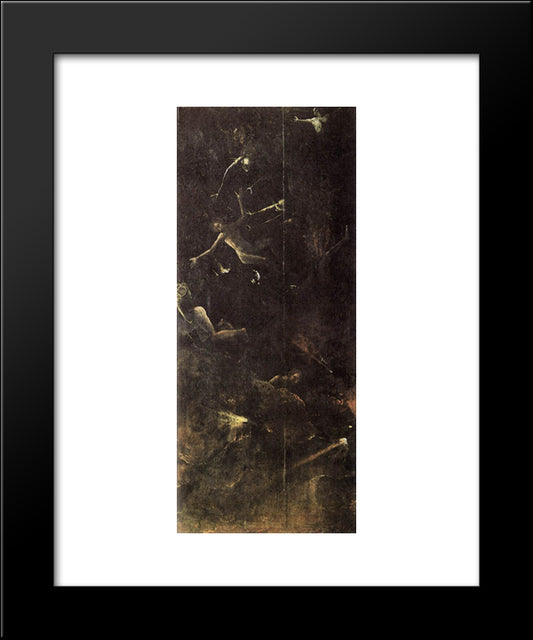 Fall Of The Damned 20x24 Black Modern Wood Framed Art Print Poster by Bosch, Hieronymus