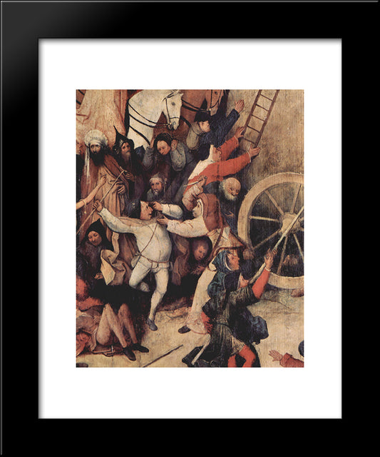 Haywain( Detail) 20x24 Black Modern Wood Framed Art Print Poster by Bosch, Hieronymus