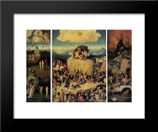 Haywain 20x24 Black Modern Wood Framed Art Print Poster by Bosch, Hieronymus