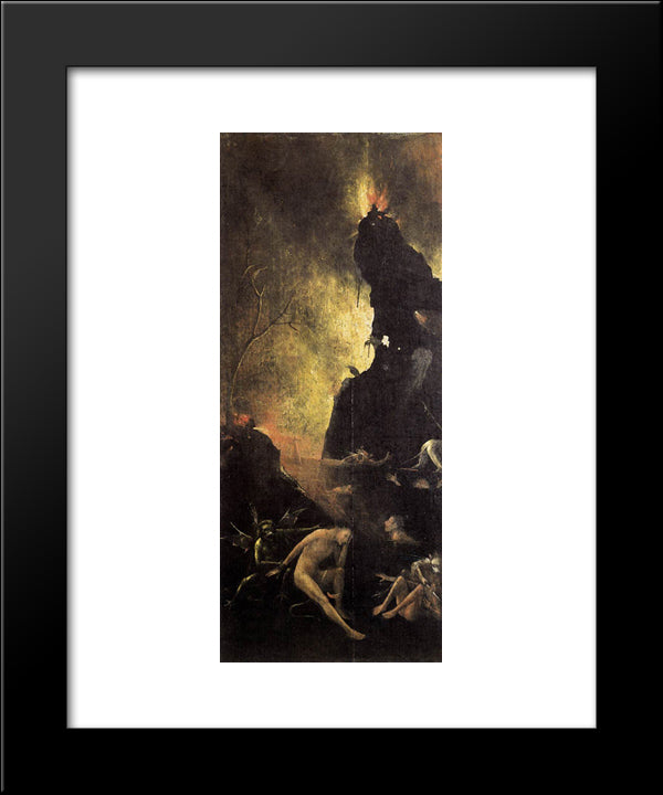 Hell 20x24 Black Modern Wood Framed Art Print Poster by Bosch, Hieronymus