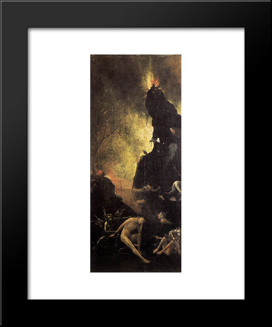 Hell 20x24 Black Modern Wood Framed Art Print Poster by Bosch, Hieronymus