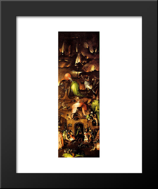 Last Judgment, Right Wing 20x24 Black Modern Wood Framed Art Print Poster by Bosch, Hieronymus