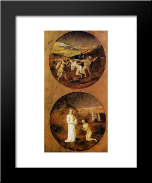 Mankind Beset By Devils (Reverse Of Noah Panel) 20x24 Black Modern Wood Framed Art Print Poster by Bosch, Hieronymus