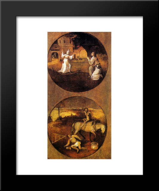 Mankind Beset By Devils (Reverse Of Rebel Angels Panel) 20x24 Black Modern Wood Framed Art Print Poster by Bosch, Hieronymus