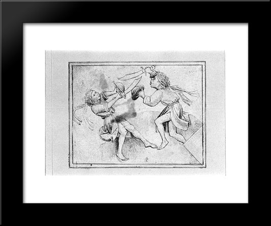 Moorish Battle Two 20x24 Black Modern Wood Framed Art Print Poster by Bosch, Hieronymus