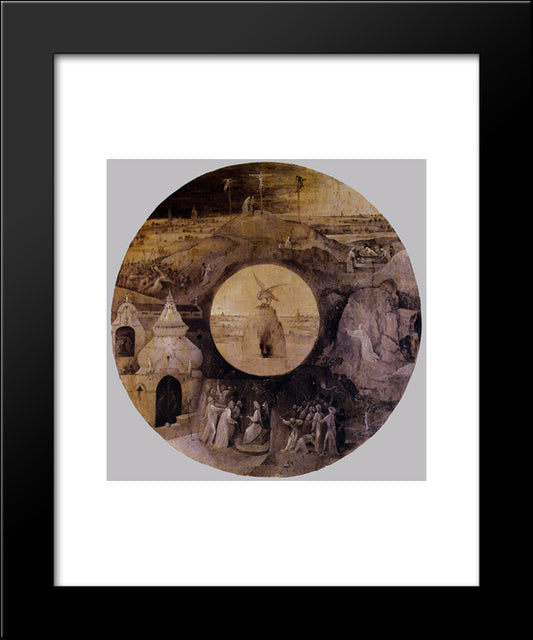 St John The Evangelist On Patmos (Reverse) 20x24 Black Modern Wood Framed Art Print Poster by Bosch, Hieronymus