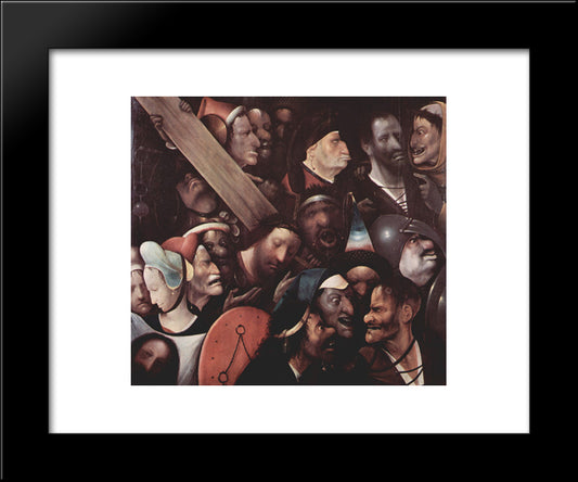 The Carrying Of The Cross 20x24 Black Modern Wood Framed Art Print Poster by Bosch, Hieronymus