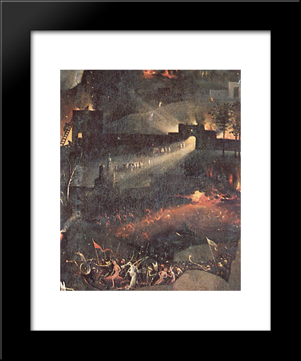 The Garden Of Earthly Delights (Detail) 20x24 Black Modern Wood Framed Art Print Poster by Bosch, Hieronymus