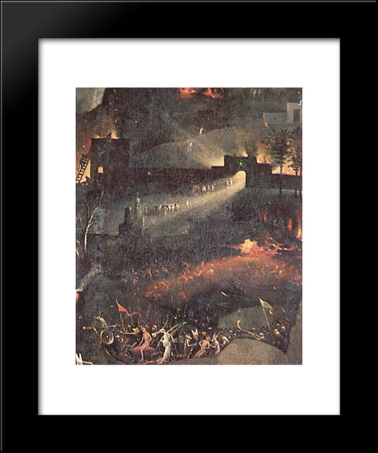 The Garden Of Earthly Delights (Detail) 20x24 Black Modern Wood Framed Art Print Poster by Bosch, Hieronymus