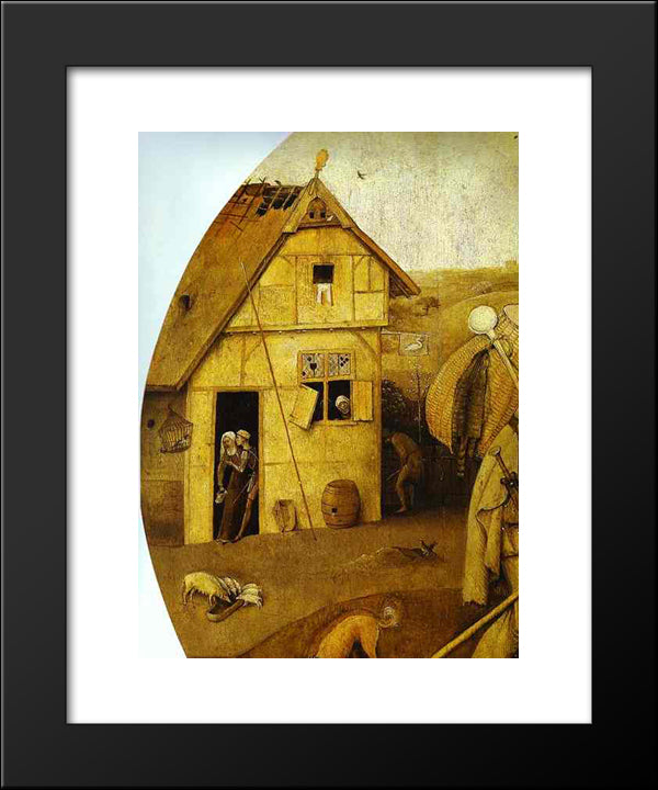 The House Of Ill Fame 20x24 Black Modern Wood Framed Art Print Poster by Bosch, Hieronymus