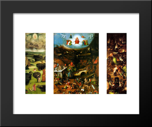 The Last Judgement 20x24 Black Modern Wood Framed Art Print Poster by Bosch, Hieronymus