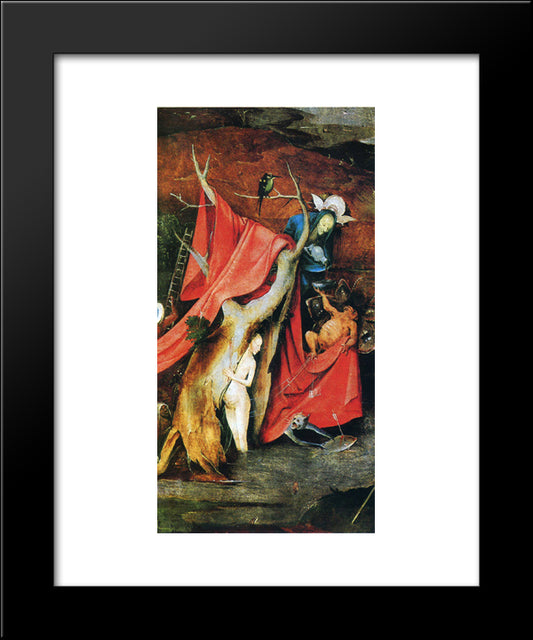 The Temptation Of St. Anthony (Detail) 20x24 Black Modern Wood Framed Art Print Poster by Bosch, Hieronymus