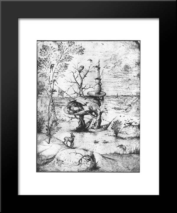 Tree Man 20x24 Black Modern Wood Framed Art Print Poster by Bosch, Hieronymus