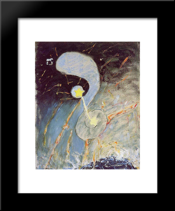 Chaos, Nr. 2 20x24 Black Modern Wood Framed Art Print Poster by Klint, Hilma af