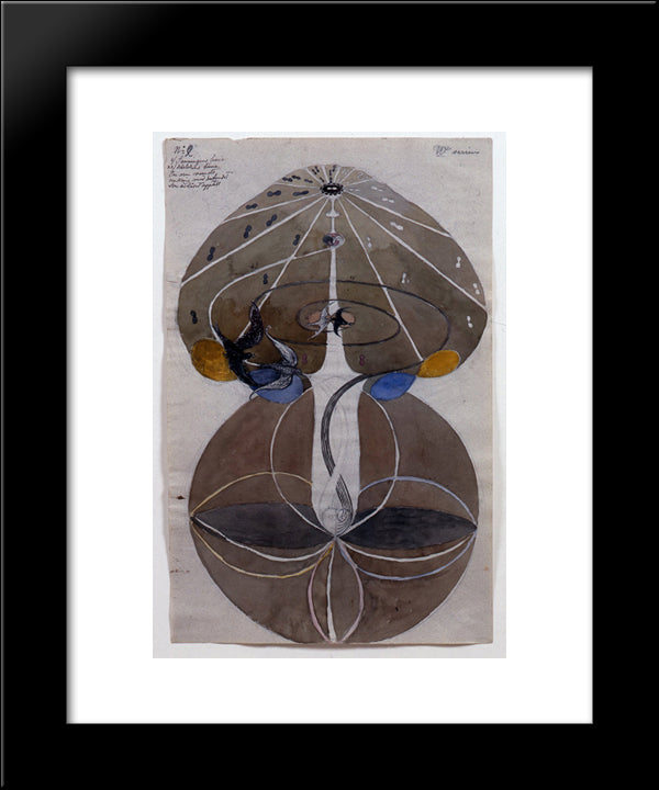 Untitled 20x24 Black Modern Wood Framed Art Print Poster by Klint, Hilma af