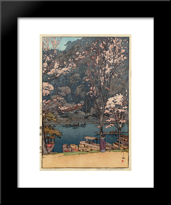 Arashiyama 20x24 Black Modern Wood Framed Art Print Poster by Yoshida, Hiroshi