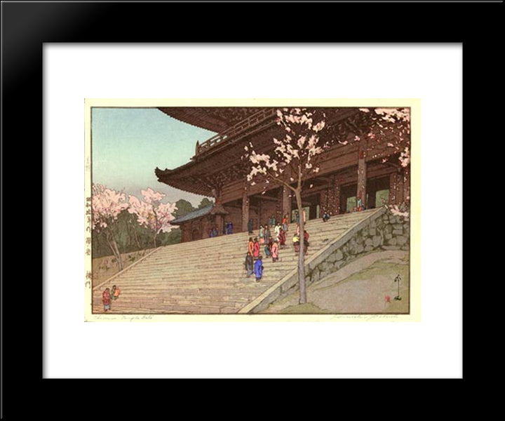 Chion-In Temple Gate 20x24 Black Modern Wood Framed Art Print Poster by Yoshida, Hiroshi