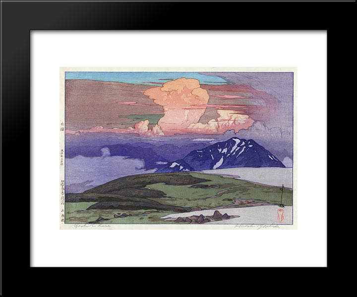 Goshikibara 20x24 Black Modern Wood Framed Art Print Poster by Yoshida, Hiroshi