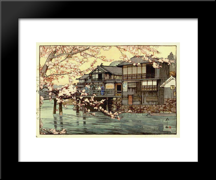 Hayase 20x24 Black Modern Wood Framed Art Print Poster by Yoshida, Hiroshi