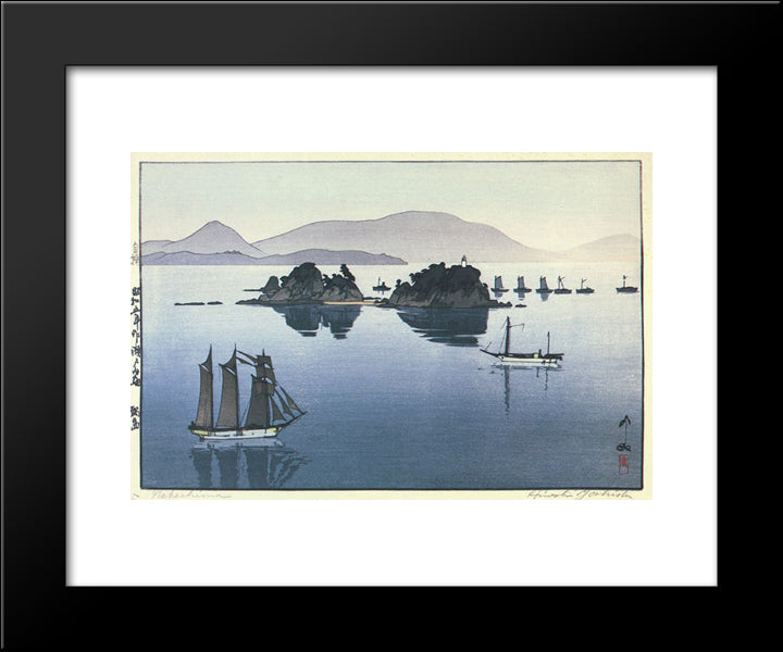 Nabeshima 20x24 Black Modern Wood Framed Art Print Poster by Yoshida, Hiroshi