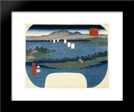 Ama No Hashidate In Tango Province 20x24 Black Modern Wood Framed Art Print Poster by Hiroshige