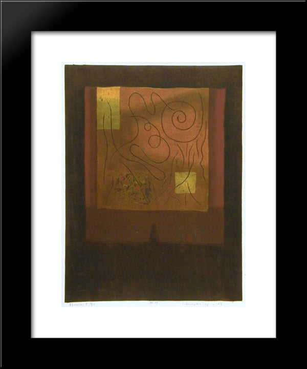 Almanac 20x24 Black Modern Wood Framed Art Print Poster by Tajima, Hiroyuki