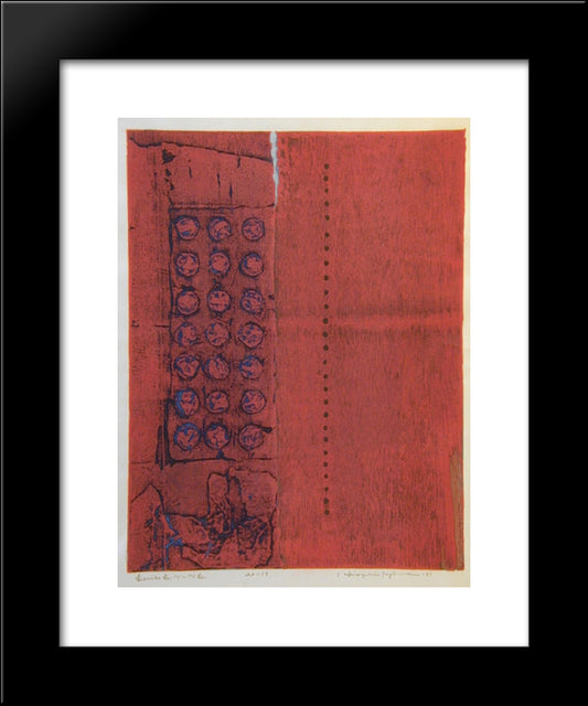 Benibe B 20x24 Black Modern Wood Framed Art Print Poster by Tajima, Hiroyuki