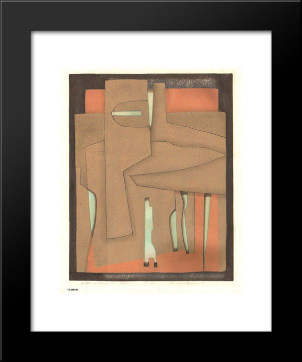 Bottles At The Bar 20x24 Black Modern Wood Framed Art Print Poster by Tajima, Hiroyuki