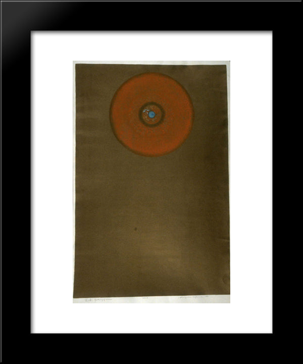 Gathering Of Circles 20x24 Black Modern Wood Framed Art Print Poster by Tajima, Hiroyuki