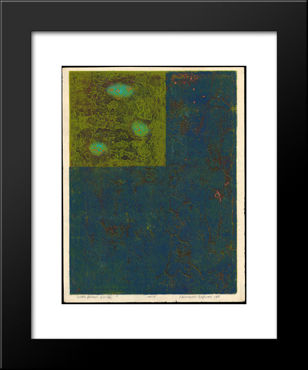 Little Flower 20x24 Black Modern Wood Framed Art Print Poster by Tajima, Hiroyuki