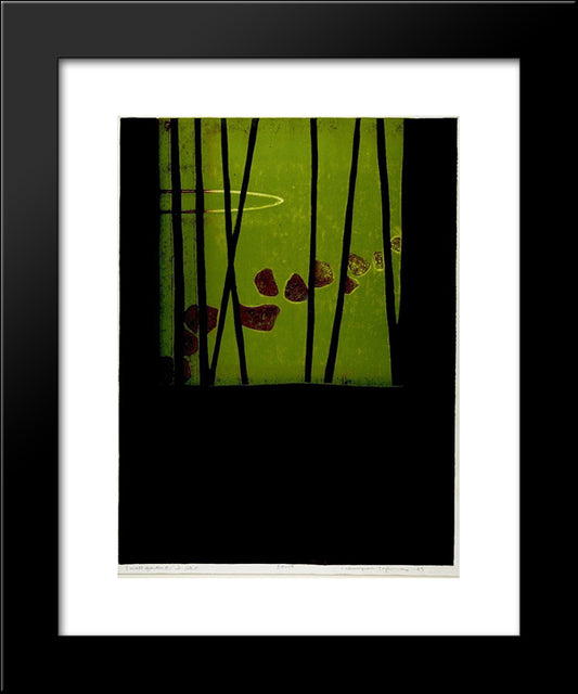 Small Garden 20x24 Black Modern Wood Framed Art Print Poster by Tajima, Hiroyuki