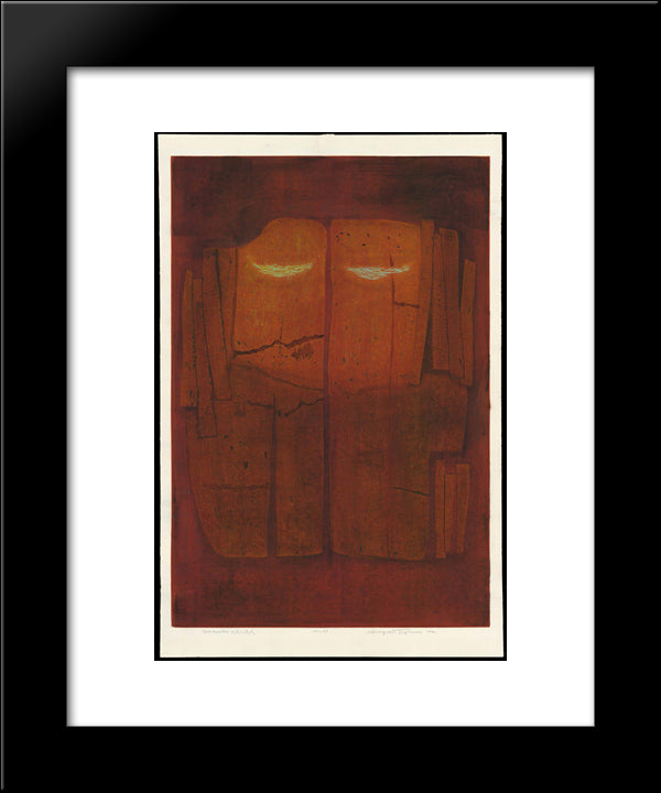 Two Exiles 20x24 Black Modern Wood Framed Art Print Poster by Tajima, Hiroyuki
