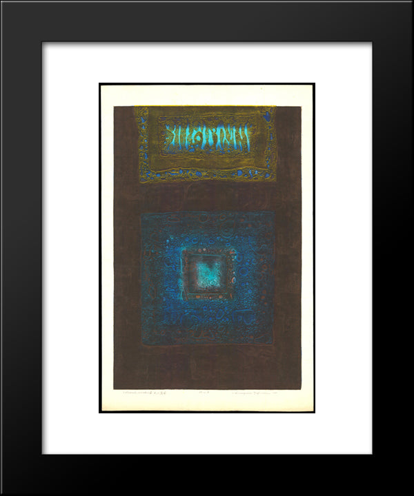 Volcanic Rocks B 20x24 Black Modern Wood Framed Art Print Poster by Tajima, Hiroyuki