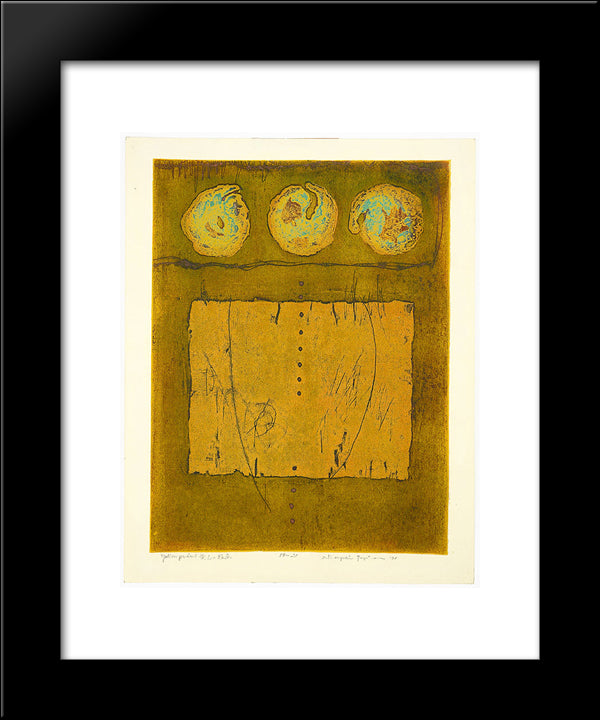Yellow Print 20x24 Black Modern Wood Framed Art Print Poster by Tajima, Hiroyuki