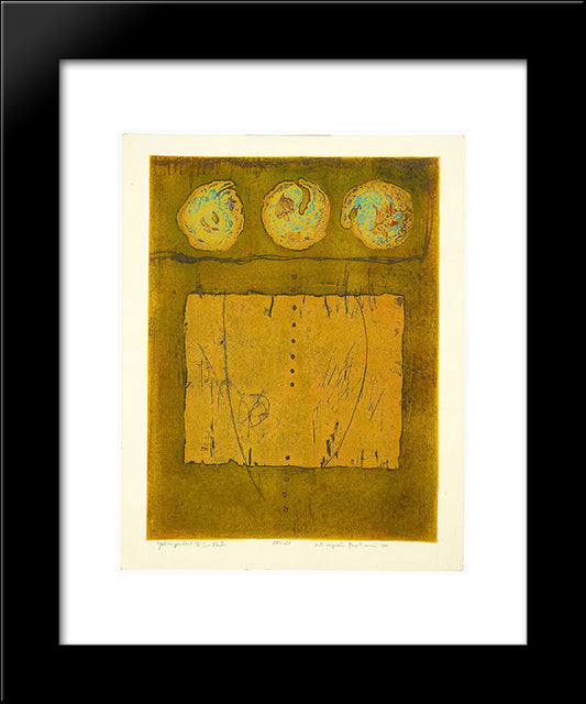 Yellow Print 20x24 Black Modern Wood Framed Art Print Poster by Tajima, Hiroyuki