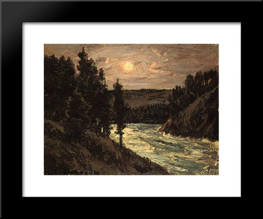 Mountain River 20x24 Black Modern Wood Framed Art Print Poster by Watson, Homer