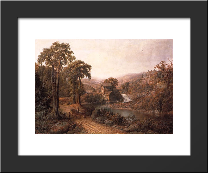 Old Mill And Stream 20x24 Black Modern Wood Framed Art Print Poster by Watson, Homer