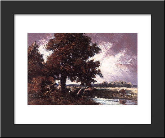 Study For Red Oak 20x24 Black Modern Wood Framed Art Print Poster by Watson, Homer