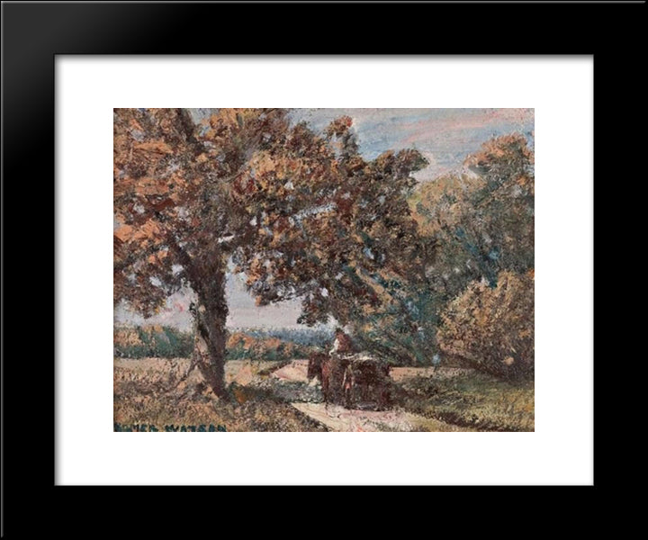 The Load Home 20x24 Black Modern Wood Framed Art Print Poster by Watson, Homer