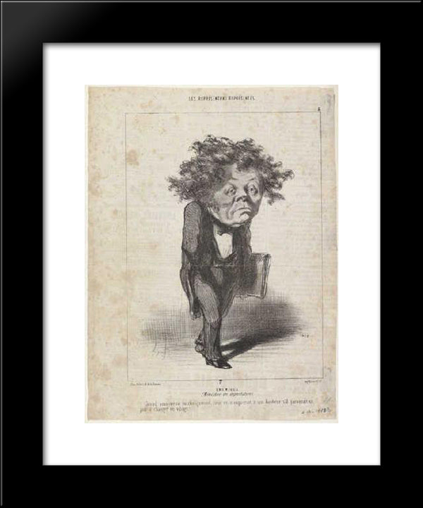 Adolphe Cremieux 20x24 Black Modern Wood Framed Art Print Poster by Daumier, Honore